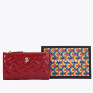 Kurt Geiger London Quilted Red Kensington Bifold Wallet NWT